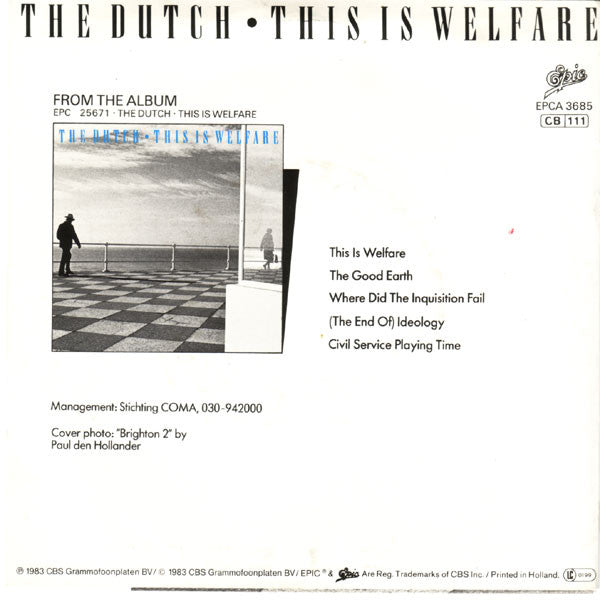 Dutch - This Is Welfare 33065 Vinyl Singles Vinyl Goed / Hoes Sticker