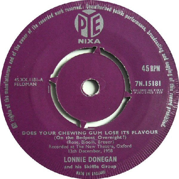 Lonnie Donegans Skiffle Group – Verliert Ihr Kaugummi seinen Geschmack? 40418