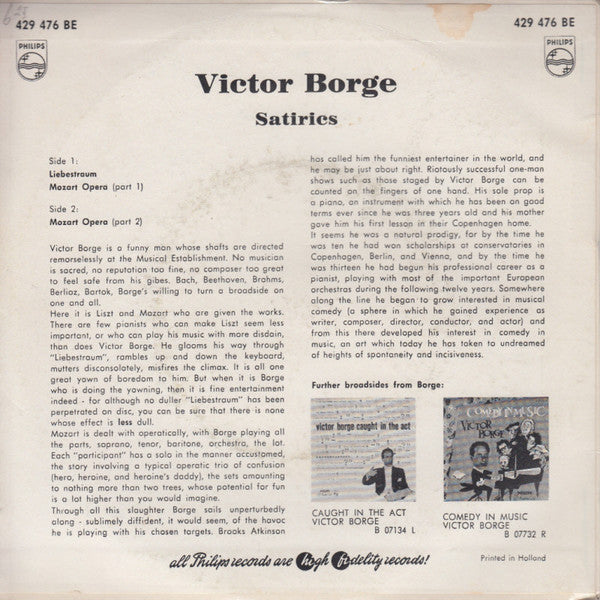 Victor Borge - Satirics 32375 Vinyl Singles Vinyl Goed / Hoes Goed