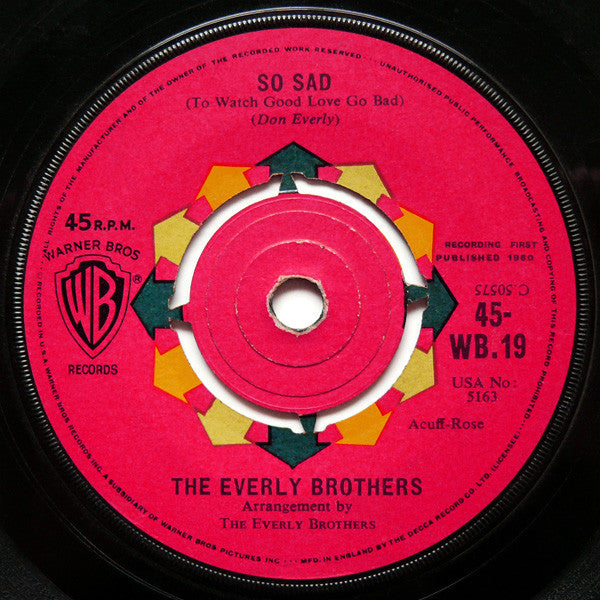 Everly Brothers - Lucille Vinyl Singles Vinyl Zeer Goed / Hoesje Generic "VINYLSINGLES.NL"