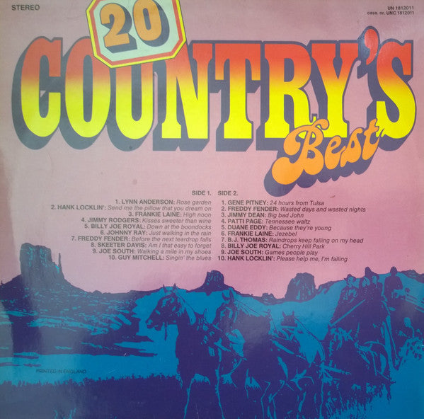 Various - 20 Country's Best (LP) 49066 Vinyl LP Vinyl Goed / Hoes Goed