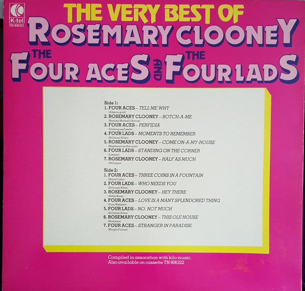 Rosemary Clooney Four Aces The And Four Lads - The Very Best Of (LP) 42749