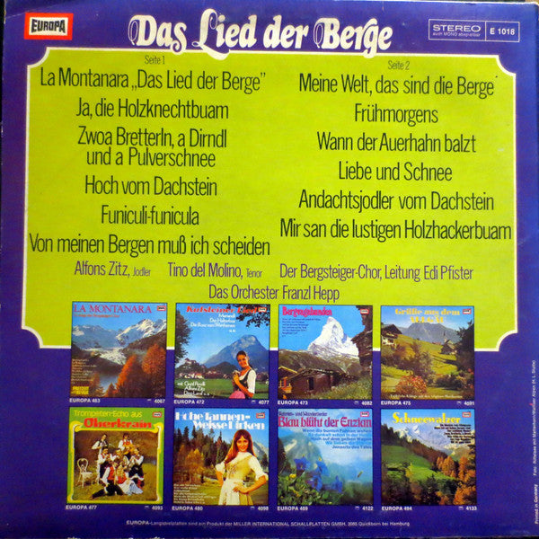 Alfons Zitz, Tino del Molino - Das Lied Der Berge (LP) 49205
