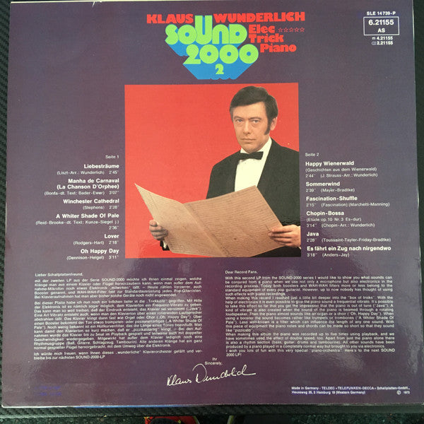 Klaus Wunderlich - Sound 2000 2 - Elec Trick Piano (LP) 50642