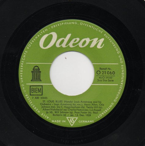 Louis Armstrong - St Louis Blues 38030 Vinyl Singles Vinyl Goed / Hoes Generic