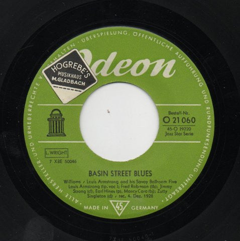 Louis Armstrong - St Louis Blues 38030 Vinyl Singles Vinyl Goed / Hoes Generic