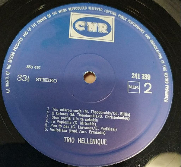 Trio Hellenique – Zorbas Tanz (LP) 40462