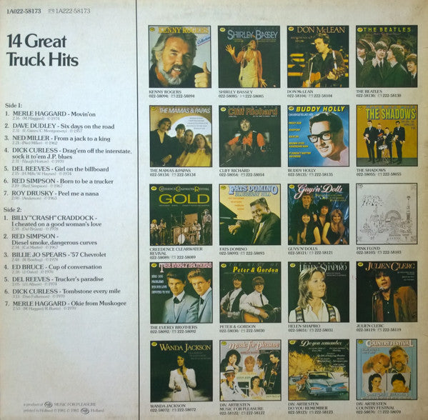 Various - 14 Great Truck Hits (LP) 48527 Vinyl LP Vinyl Goed / Hoes Goed