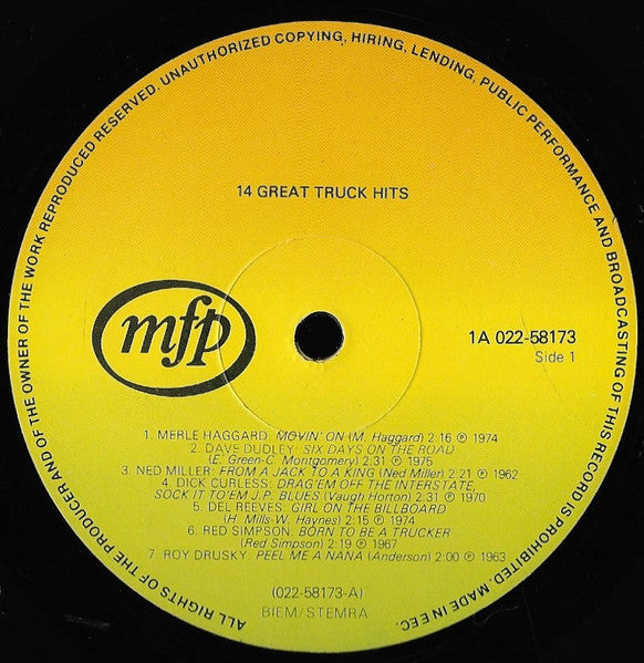 Various - 14 Great Truck Hits (LP) 49338