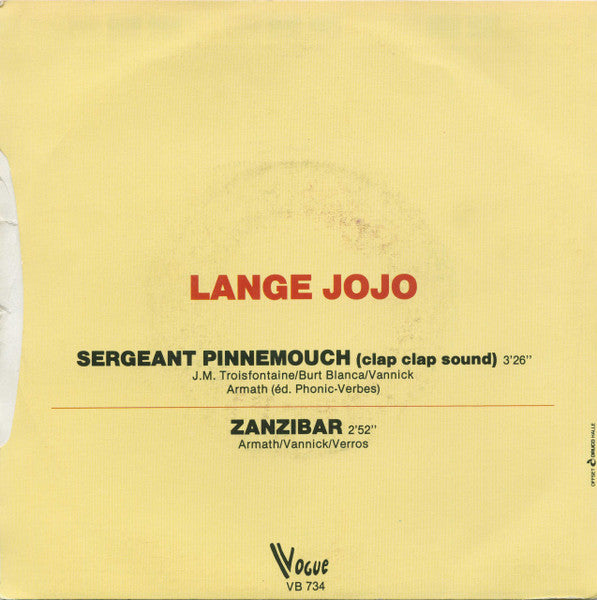 Lange Jojo - Sergeant Pinnemouch 36443 Vinyl Singles Vinyl Goed / Hoes Goed