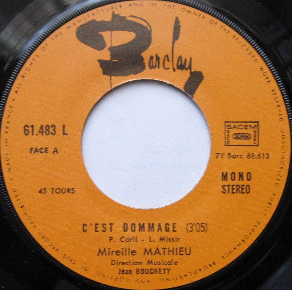 Mireille Mathieu - C'Est Dommage 29318