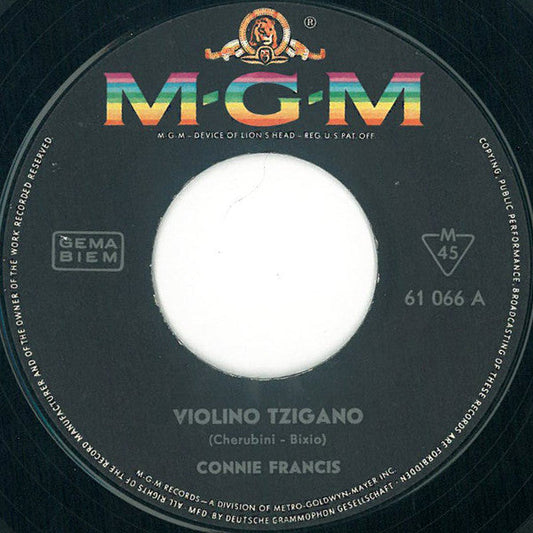 Connie Francis - Violino Tzigano 42498 Vinyl Singles Vinyl Goed / Hoes Generic