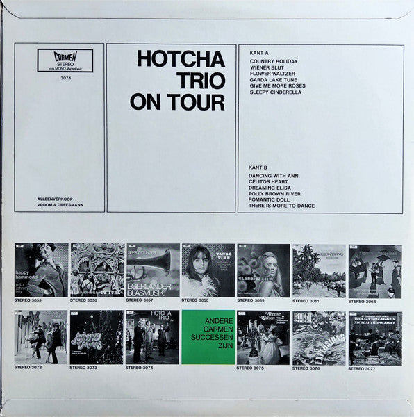 Hotcha Trio - Hotcha Trio On Tour (LP) Vinyl LP Vinyl Zeer Goed / Hoesje Goed "VINYLSINGLES.NL"