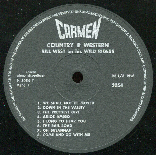 Bill West And His Wild Riders – Country & Western (LP) 44195