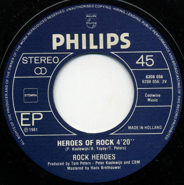 Rock Heroes - Rock Heroes Vol. 1 39217 Vinyl Singles Vinyl Goed / Hoes Generic