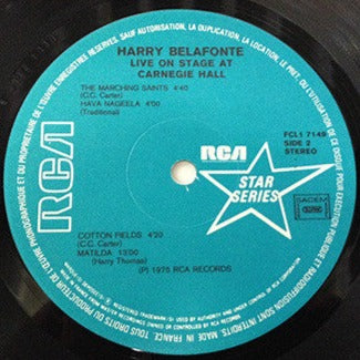 Harry Belafonte - Live On Stage At Carnegie Hall (LP) 40787 Vinyl LP Vinyl Goed / Hoes Goed