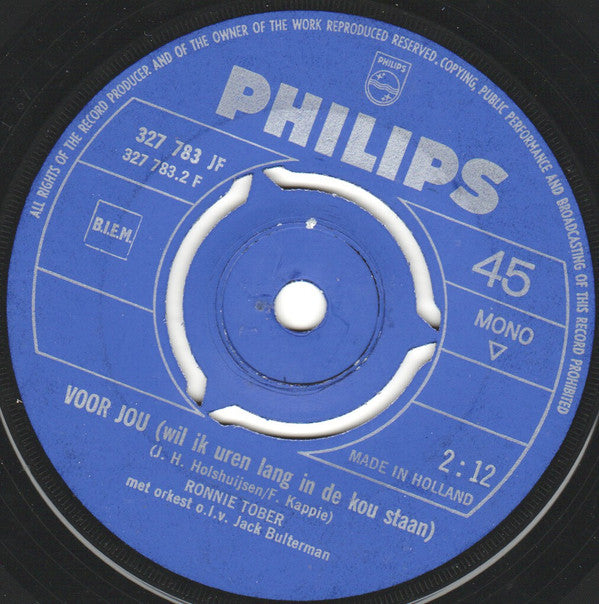 Ronnie Tober - Iedere Avond 42145 Vinyl Singles Vinyl Goed / Hoes Goed