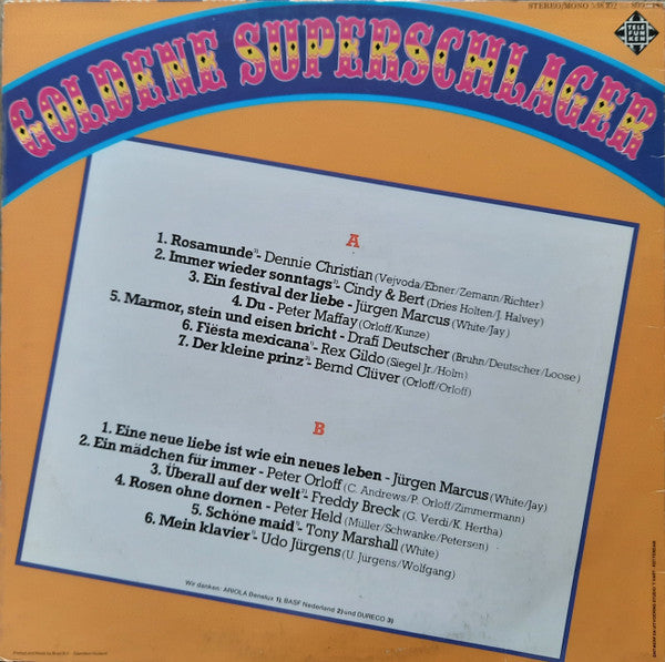 Various - Goldene Superschlager (LP) 41208 Vinyl LP Vinyl Goed / Hoes Goed