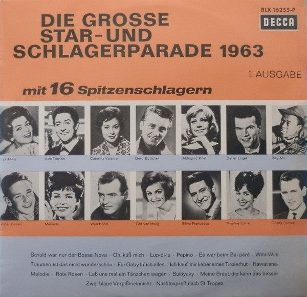 Various - Die Grosse Star- Und Schlagerparade 1963 1. Ausgabe (LP) 43960 Vinyl LP Vinyl Goed / Hoes Goed