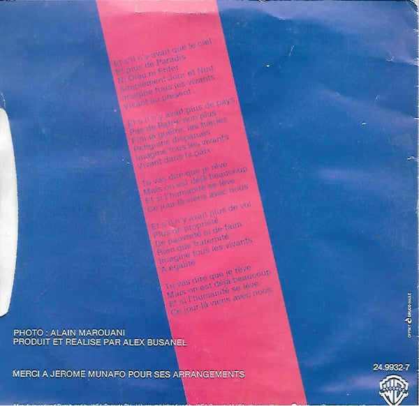 Elizabeth Granec - Imagine Vinyl Singles Vinyl Zeer Goed / Hoesje Goed "VINYLSINGLES.NL"