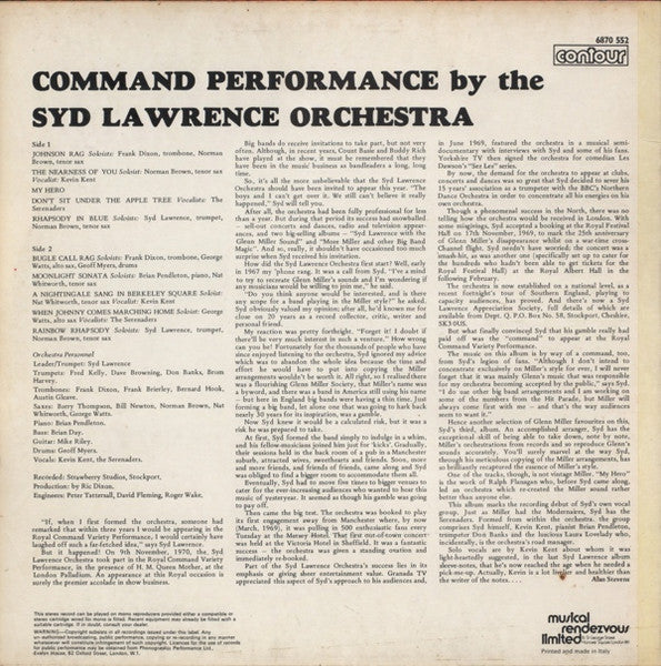 Syd Lawrence – Command Performance (LP) 40977