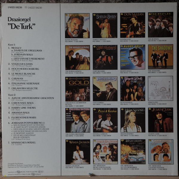 Draaiorgel De Turk - Draaiorgel De Turk (LP) Vinyl LP Vinyl Zeer Goed / Hoesje Goed "VINYLSINGLES.NL"