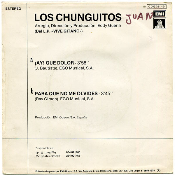 Los Chunguitos – ¡Ay! Was für ein Schmerz 12060