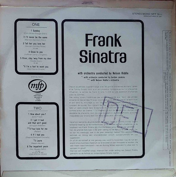 Frank Sinatra - Sunday And Everyday With Frank Sinatra (LP) 46487 Vinyl LP Vinyl Goed / Hoes Goed