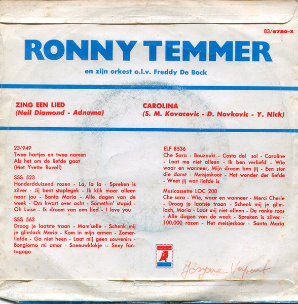 Ronny Temmer – Sing A Song 31789