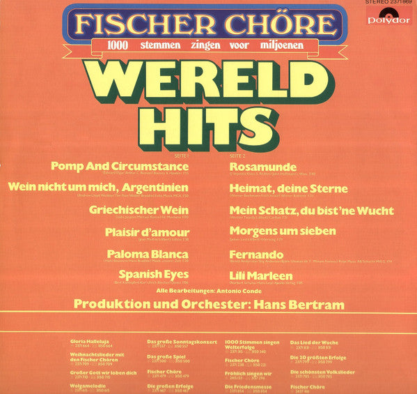 Fischer Chöre - Wereld Hits (LP) 50730 Vinyl LP Vinyl Goed / Hoes Goed