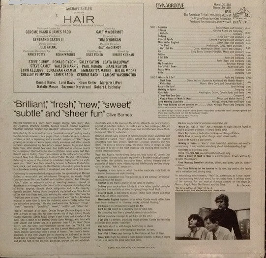 Various - Hair (The American Tribal Love-Rock Musical) (LP) 46117 Vinyl LP Vinyl Goed / Hoes Goed