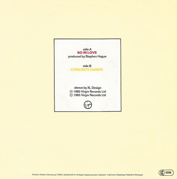 Orchestral Manœuvres In The Dark - So In Love 30460 Vinyl Singles Vinyl Goed / Hoes Goed