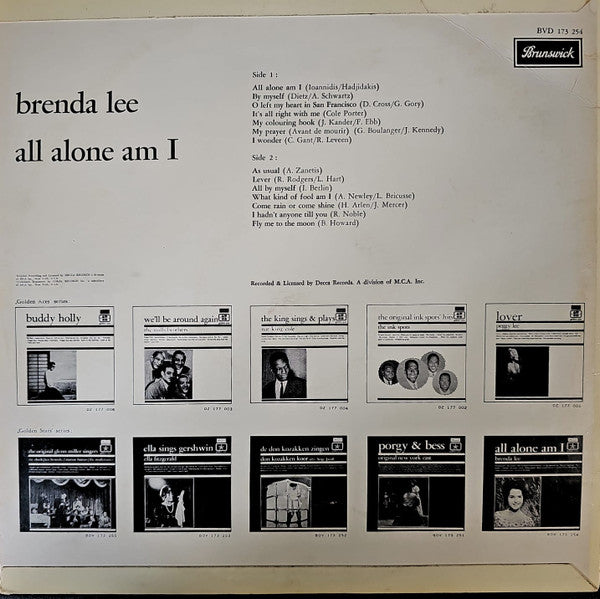 Brenda Lee - All Alone Am I (LP) 50340 Vinyl LP Vinyl Goed / Hoes Goed
