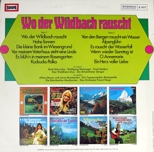 Various - Wo Der Wildbach Rauscht (LP) 50314 Vinyl LP Vinyl Goed / Hoes Goed