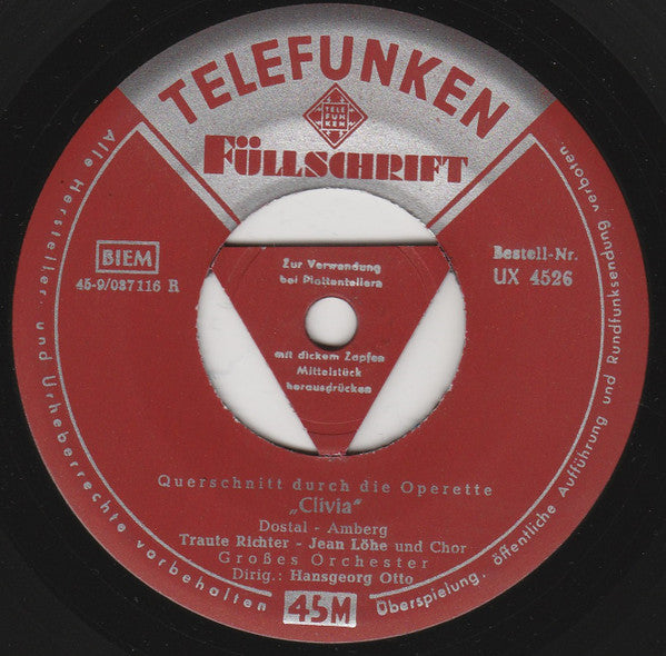 Traute Richter - Edith Schollwer - Jean Löhe - Adi Appelt - Die Blume Von Hawaii 28395 Vinyl Singles Vinyl Goed / Hoes Goed