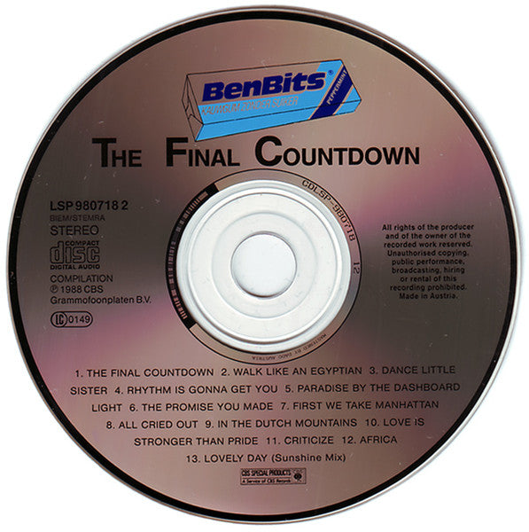 Various - The Final Countdown (CD) 70515 Compact Disc Goede Staat