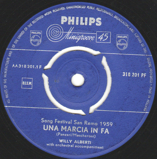 Willy Alberti - Una Marcia In Fa 16354 Vinyl Singles Vinyl Goed / Hoes Generic