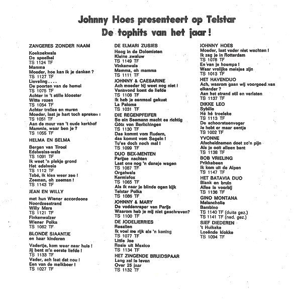 Johnny Hoes En De Feestneuzen - Dat Is't Einde 28704 Vinyl Singles Vinyl Goed / Hoes Goed