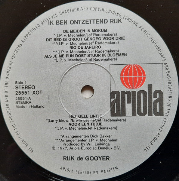 Rijk de Gooyer – I Am Extremely Rich (LP) 46669
