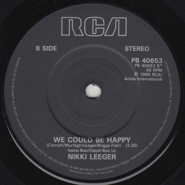 Nikki Leeger - Mind Over Matter 16785 Vinyl Singles Vinyl Goed / Hoes Goed