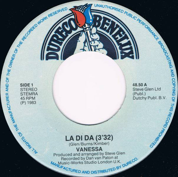 Vanessa - La Di Da 31989 Vinyl Singles Vinyl Goed / Hoes Goed