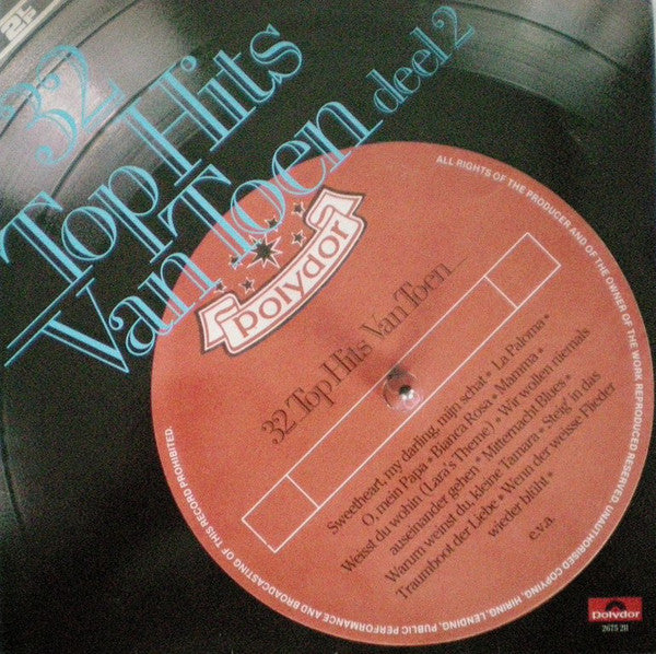 Various - 32 Top Hits Van Toen Deel 2 (LP) 42374 Vinyl LP Vinyl Goed / Hoes Goed