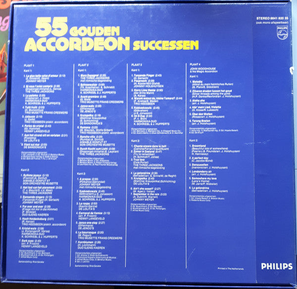Various - 55 Gouden Accordeon Successen (LP Box) 41933 Vinyl LP Vinyl Goed / Hoes Goed