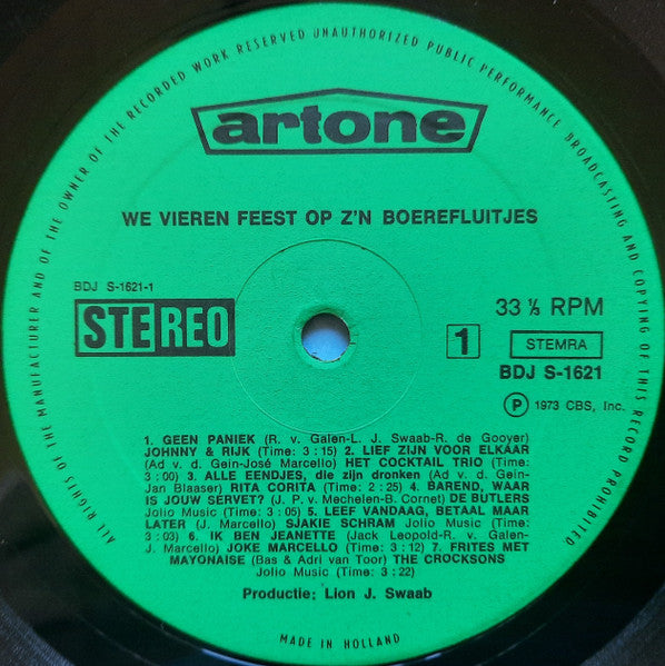Various - We Vieren Feest Op Z'n Boereluitjes (LP) 48706