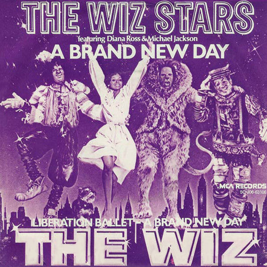 Wiz Stars Featuring Diana Ross & Michael Jackson - A Brand New Day 42714 vinylsingle Vinyl Goed / Hoes Goed
