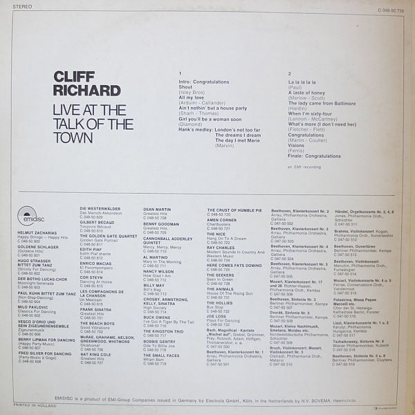 Cliff Richard – Live At The Talk Of The Town (LP) 43730