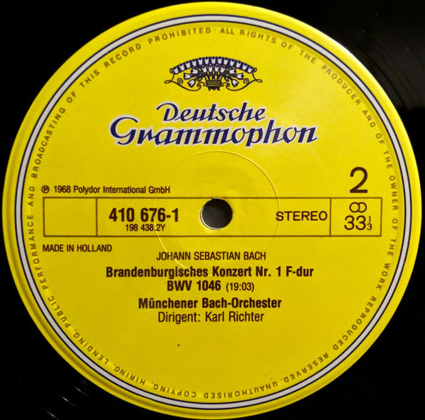 Johann Sebastian Bach – Karl Richter – Brandenburgische Konzerte 1·3·6 (LP) 48699