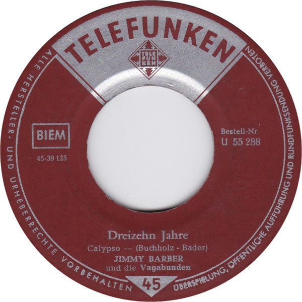 Jimmy Barber - Rastlos (Stenka Rasin) 33690 Vinyl Singles Vinyl Goed / Hoes Goed