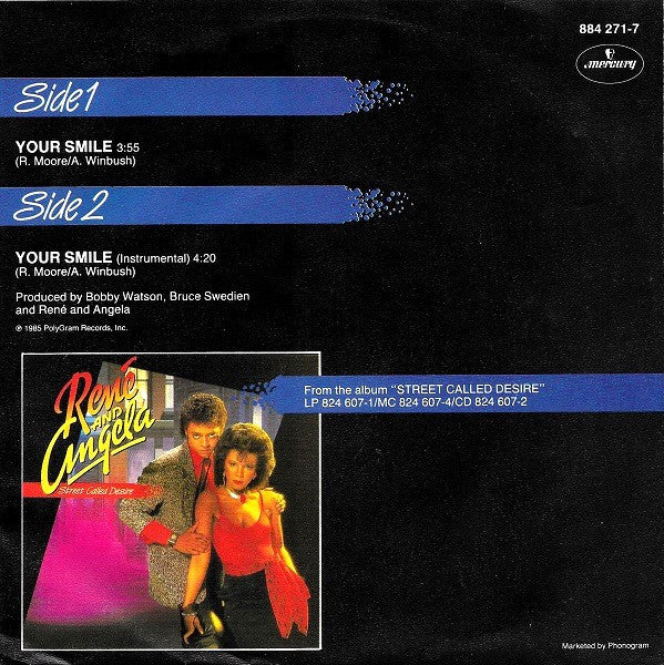 René & Angela - Your Smile 35600 36144 Vinyl Singles Vinyl Goed / Hoes Goed