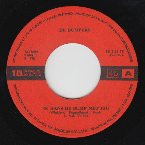 Bumpers - Ik Dans De Bump Met Jou 30723 Vinyl Singles Vinyl Goed / Hoes Goed